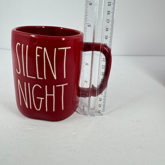 Rae Dunn Silent Night Merry & Bright Red Christmas Mug Set Holiday Coffee Cups - Picture 6 of 7